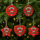 MacDonald of Sleat Tartan Crest Christmas Ceramic Ornament